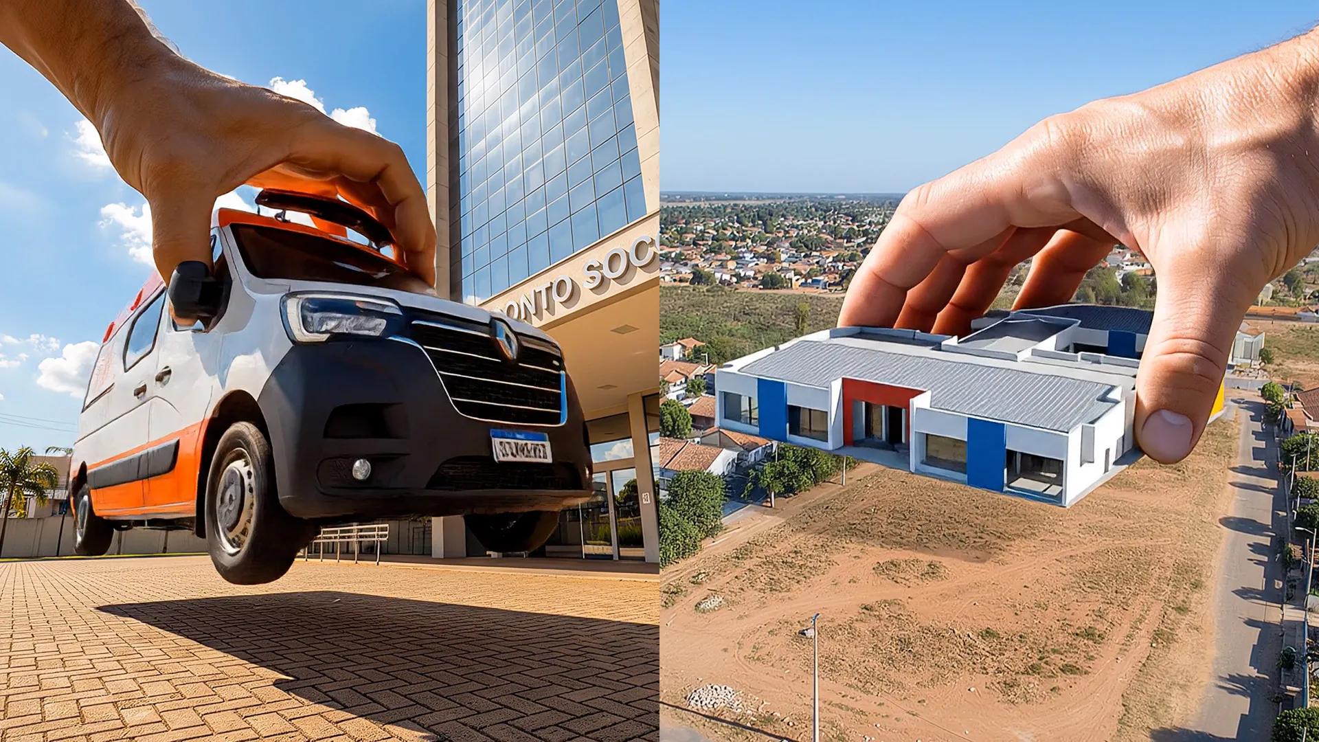 Como Fazer o Vídeo Viral da Prefeita Colocando a Ambulância com a Mão (IA Fluxo.Video)